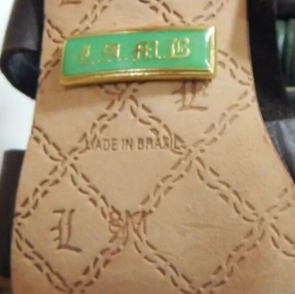 L.A.M.B. Braided Leather High Heel Sandals - Picture 6 of 6